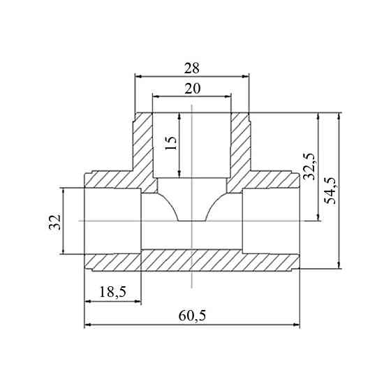 Трійник PPR Blue Ocean 32х20х32 редукційний Київ