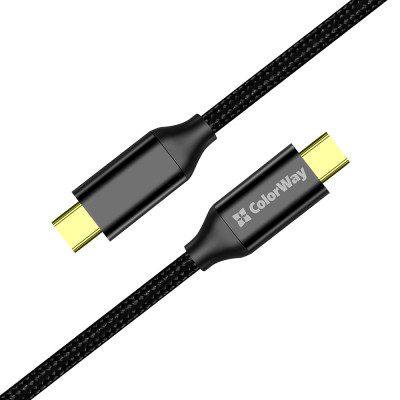 Дата кабель USB-C to USB-C 1.0m USB3.2 (20Gbps 4K PD100W) Gen2 5А black ColorWay (CW-CBPDCC062-BK) Вінниця - фото 10