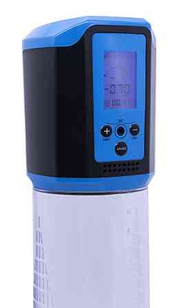 Автоматична вакуумна помпа із зарядкою від USB та LCD дисплеєм CANWIN Passion Pump Men Blue - P648AU Sex Aura Київ
