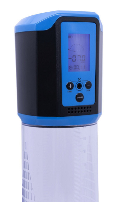 Автоматична вакуумна помпа із зарядкою від USB та LCD дисплеєм CANWIN Passion Pump Men Blue - P648AU Sex Aura Київ - фото 6