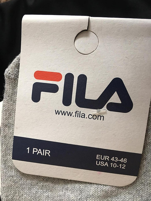 🎁 Подарунковий набір чоловічих шкарпеток 🧦 FILA | 4 пари у коробці | Якісні брендовані носки Киев - изображение 3