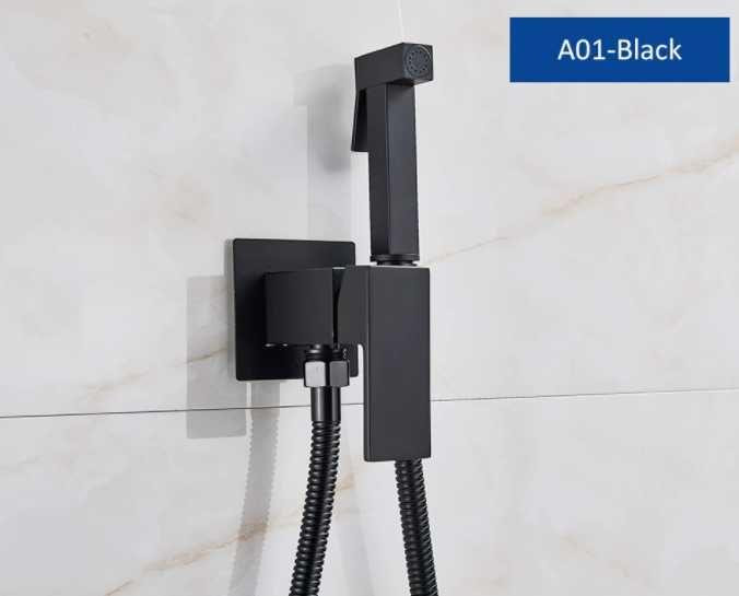 Гигиенический душ Quyanre Смеситель для биде (Черный мат) Винница - изображение 8