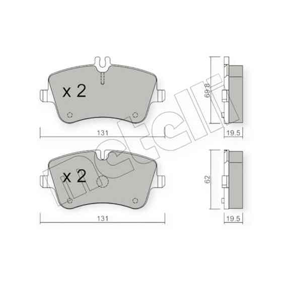 Колодки передні Mercedes-Benz C-class (W203, CL203, S203) (METELLI) гальмівні Мукачево