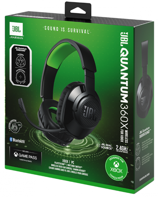 Гарнітура JBL QUANTUM 360X Console Wireless Black (JBLQ360XWLBLKGRN) (6900178) Київ - фото 6