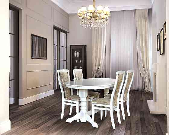 Стіл Чумак-2 розкл (D=80)+30), слон кістка Днепр