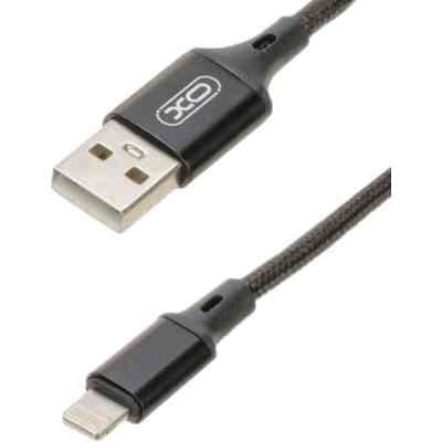 Дата кабель USB 2.0 AM to Lightning 1.0m NB143 Braided Black XO (XO-NB143i1-BK) Вінниця