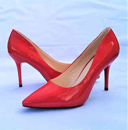 Жіночі Червоні Туфлі на Каблуку Шпильке Лакові Класичні Лодочки (розміри: 36) — 3-7 Дніпро