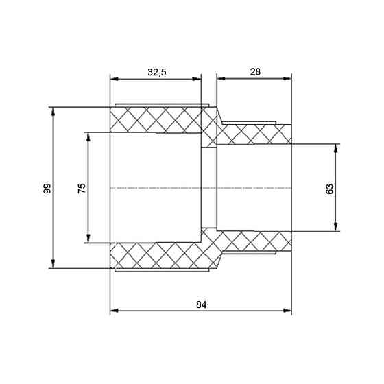 Муфта PPR Blue Ocean 75х63 редукційна Київ