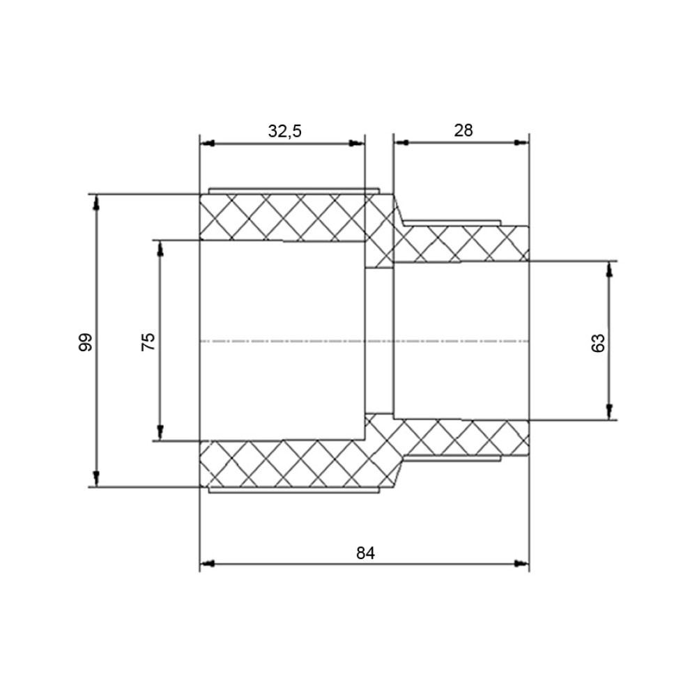 Муфта PPR Blue Ocean 75х63 редукційна Київ - фото 2