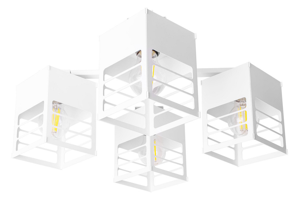 Люстра лофт біла 4 лампи Е27 Urban NL 2310-4 WH Київ - фото 1