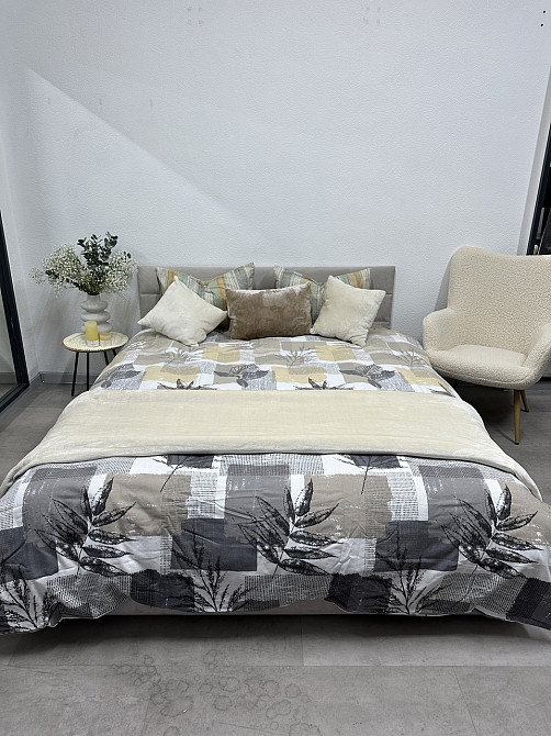 Ecotton Комплект постільної білизни Ecotton Євро 210х215 см бежевий Листя Коломия - фото 8