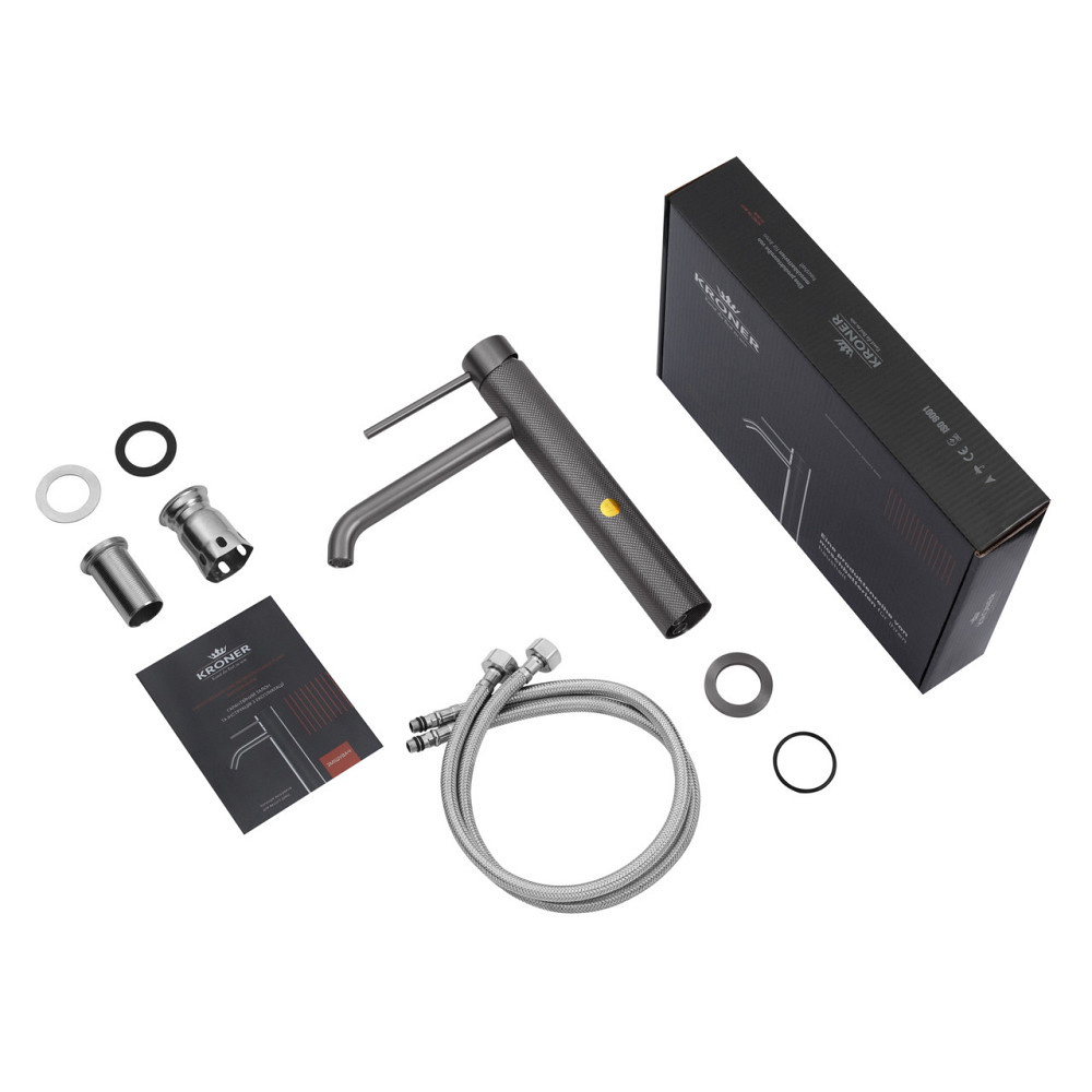 Смеситель для раковины Kroner KRP Edelstahl Berg-GRP010-3 Киев - изображение 8