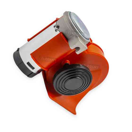 Сигнал воздушный улитка Nautilus 12V с компресором 2 тона красный Мукачево