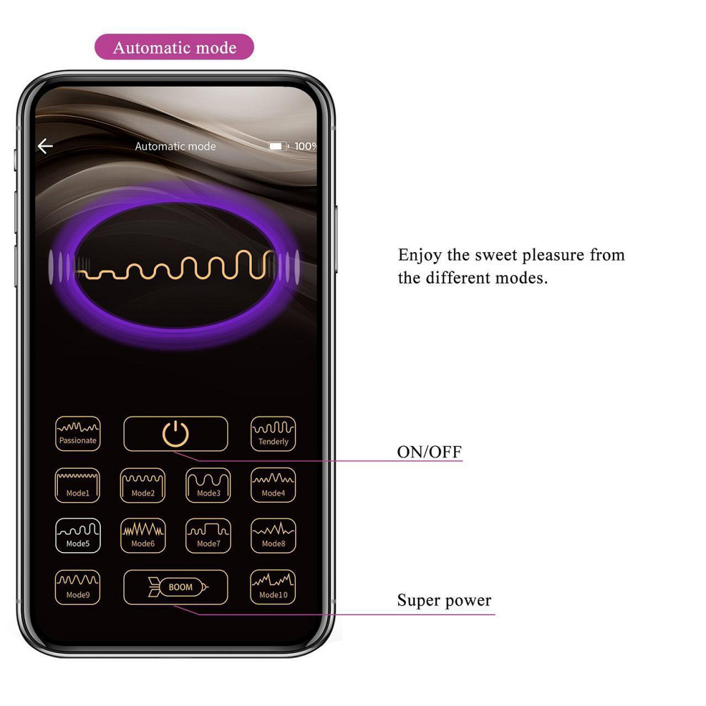 Вібростимулятор PRETTY LOVE - Klay, 10 vibration functions 10 thrusting settings Mobile APP remote c Sex Aura Київ - фото 5