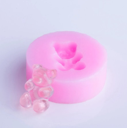Силиконовый молд Мишка маленький 3 см розовый Киев - изображение 4