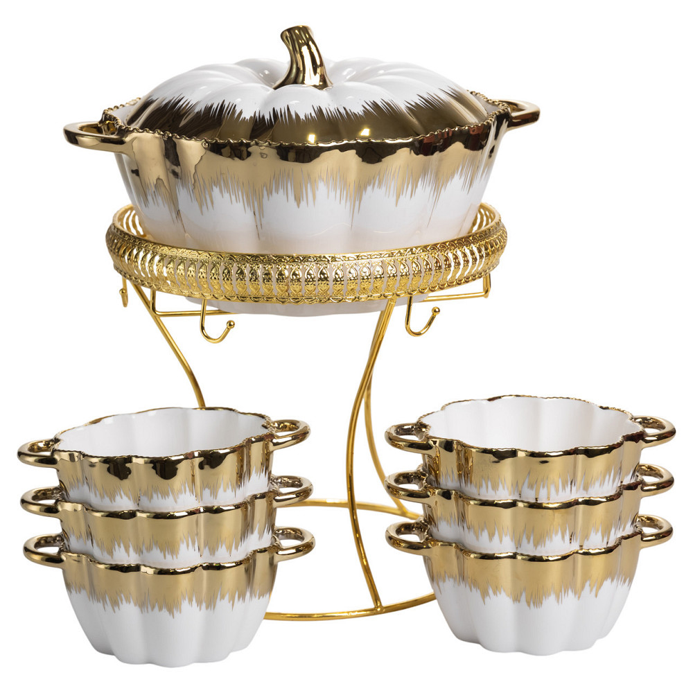 Суповой сервиз на 6 персон супница 2 (л) на подставке с бульонницами 350 (мл) ML152 Київ - фото 7