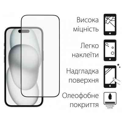 Стекло защитное Dengos iPhone 15 Plus 2шт. (DG-TG2P-35) Винница