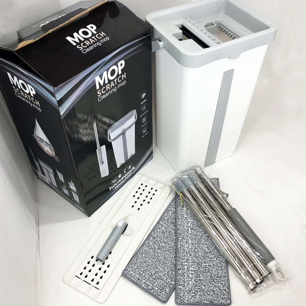 Швабра с ведром и самоотжимом Швабра лентяйка, Удобная швабра и ведро с насадками отжимом CR-79 Киев - изображение 10