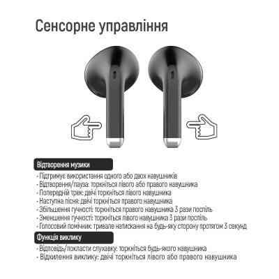 Наушники ColorWay Slim TWS-2 Earbuds Black (CW-TWS2BK) Винница