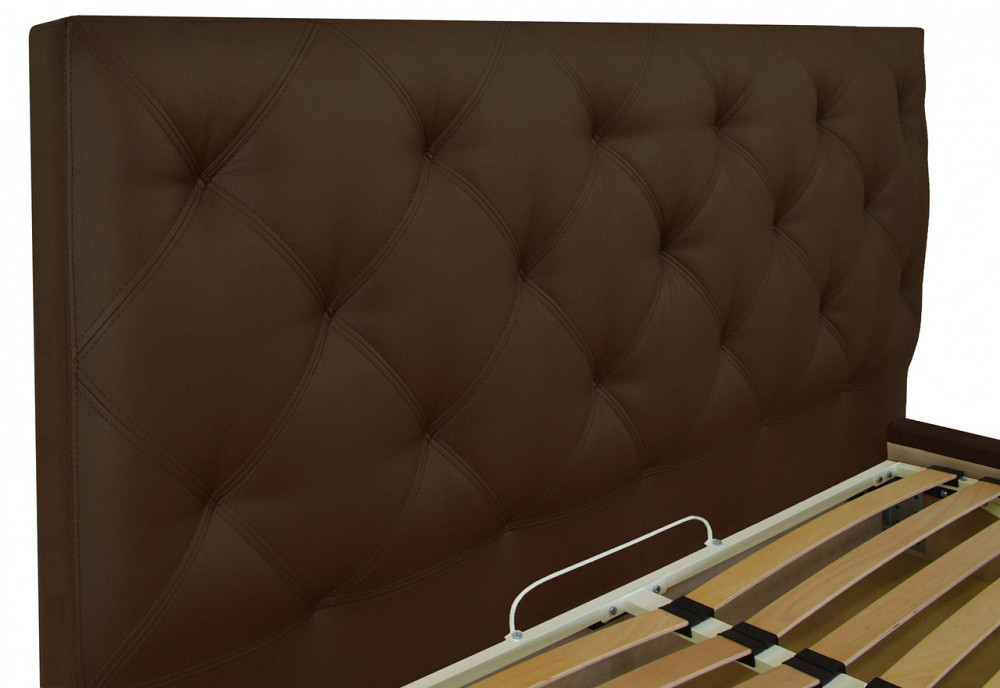 Кровать Двуспальная Bristol VIP 180 х 200 см Fly 2231 A1 С дополнительной металлической цельносварной рамой Темно-коричневый Днепр - изображение 14