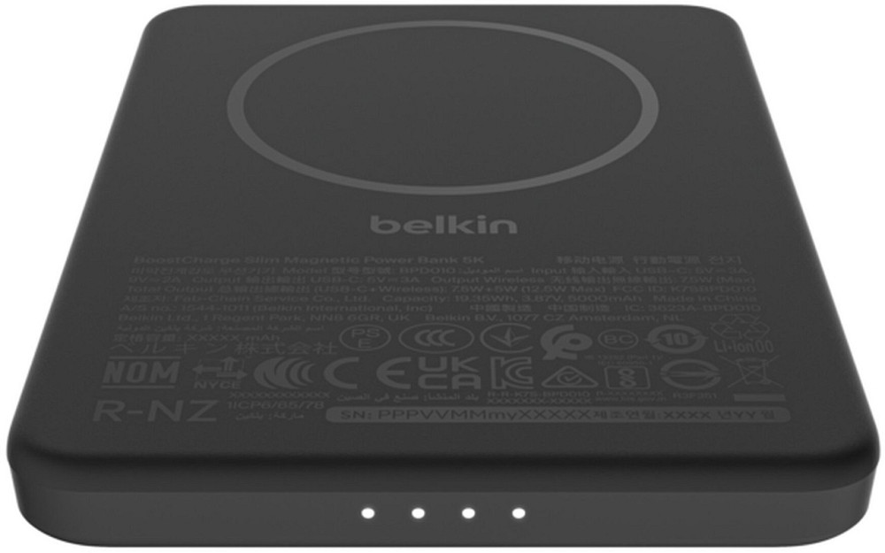 Універсальна мобільна батарея Belkin Power Bank Slim Magnetic 5000 mAh 15 W Black (BPD010HQBK) ( 10343 ) Харків - фото 2