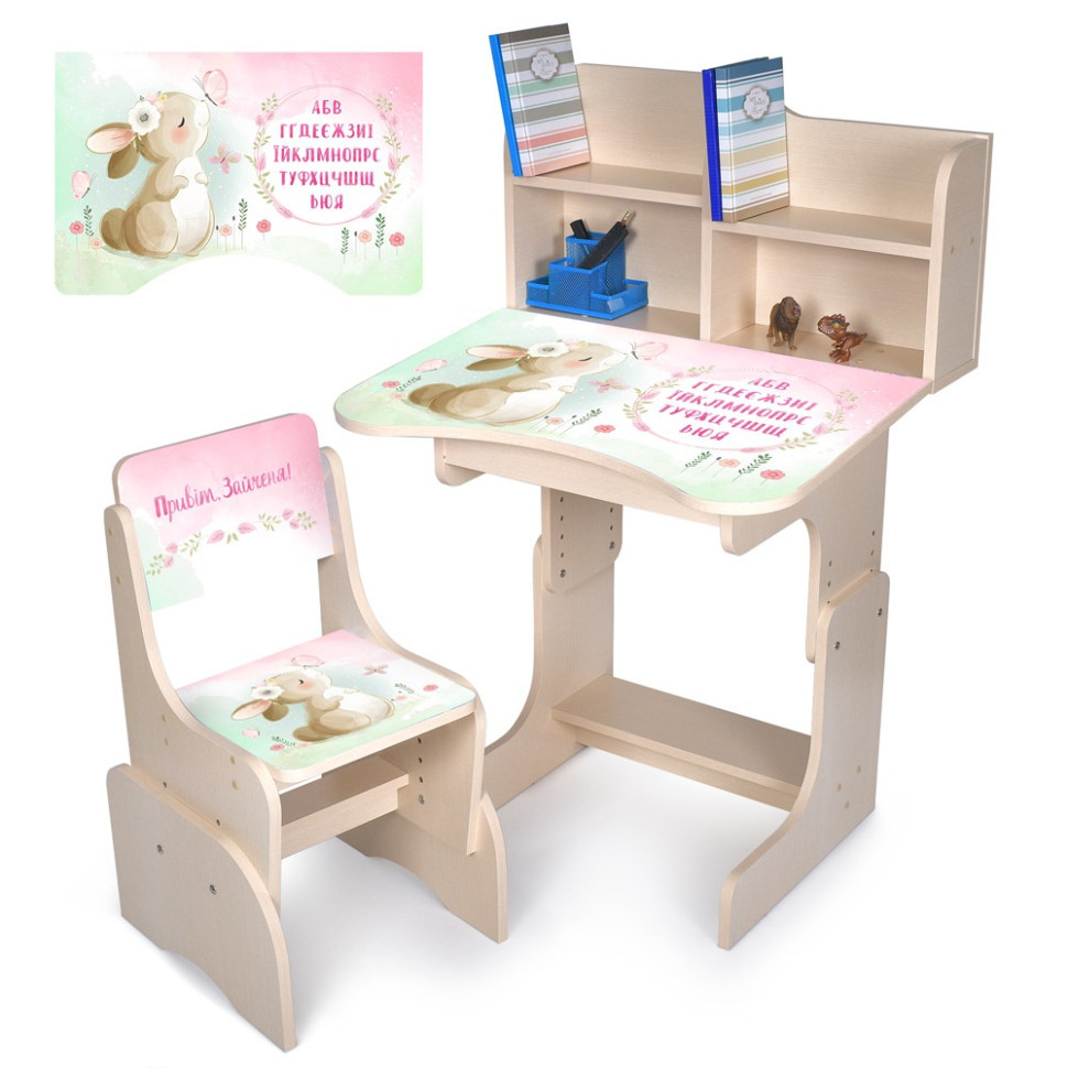 Детская Парта N 2071-15-2 дерево, со стульчиком Винница - изображение 1