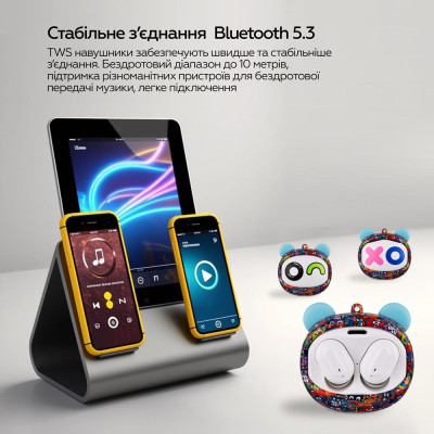 Наушники XoKo G05-face changing TWS Violet (G05-VIOT) Винница - изображение 8