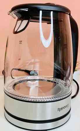 Стеклянный электрочайник с подсветкой Rainberg RB-703 чайник. Киев