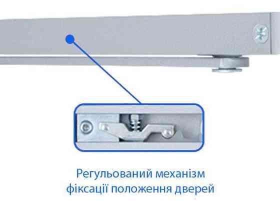 Доводчик із напрямним каналом від 45 до 65 кг SEVEN DC-7747 white Київ