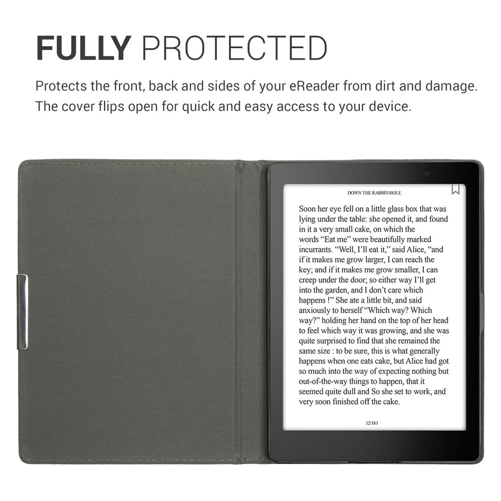 Чохол книжка для e-ридера kwmobile сумісний з Kobo Aura ONE темно-синій шкіра канвас магнітне закривання ударозахисний Київ - фото 5