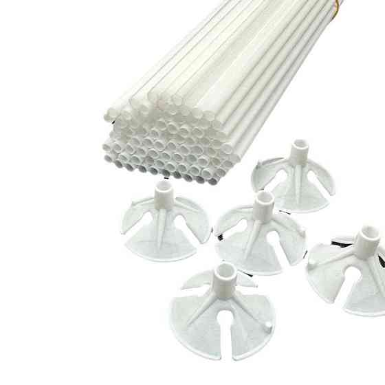 Палочки для шариков 10 штук 31 см белый Киев