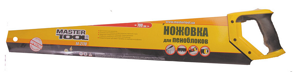 MASTERTOOL Ножівка для піноблоків MASTERTOOL 700 мм зуб з побідитовою напайкою тефлонове покрит Киев - изображение 2