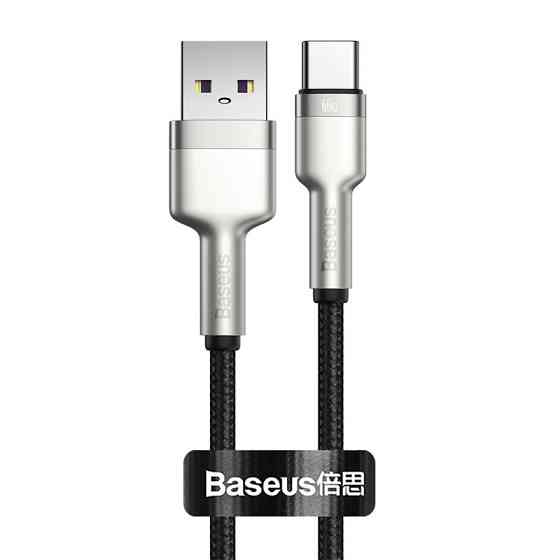 Кабель Baseus Cafule Series Metal Data Cable USB to Type-C 66W 0.25m Black Одеса