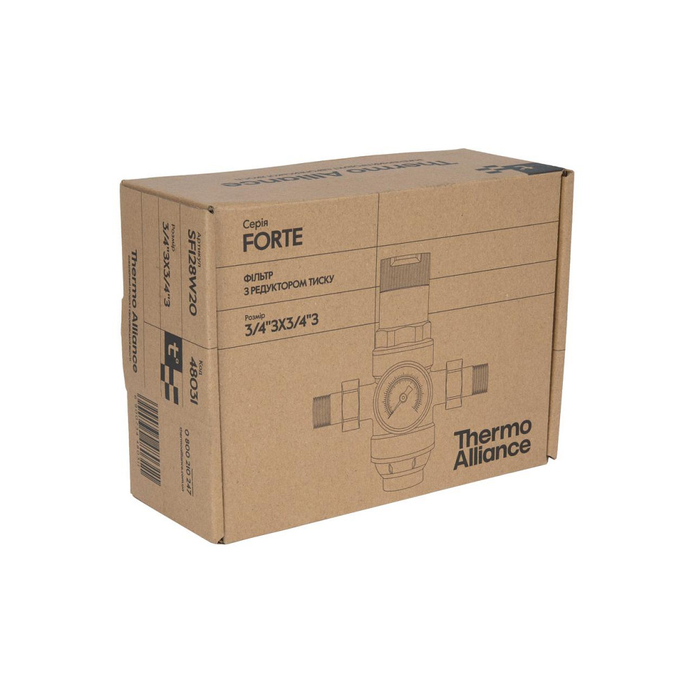 Фільтр самопромивний Thermo Alliance Forte 3/4" з редуктором для холодної води SF128W20 Київ - фото 8