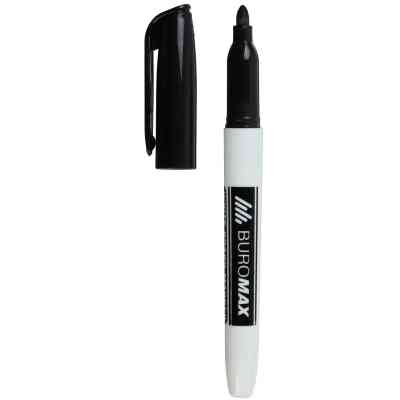 Маркер Buromax для магнітних дошок, чорний, JOBMAX, 2-4 мм, спиртова основа (BM.8802-01) Вінниця