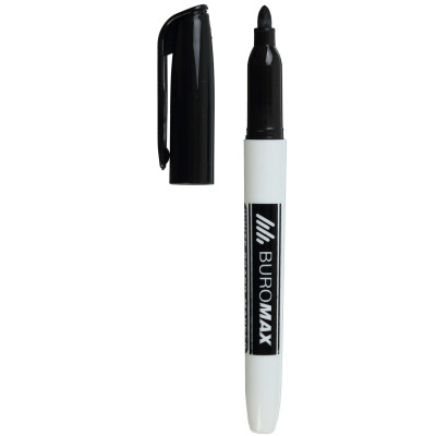 Маркер Buromax для магнітних дошок, чорний, JOBMAX, 2-4 мм, спиртова основа (BM.8802-01) Вінниця - фото 1