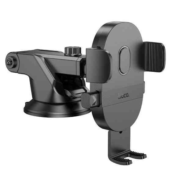 Автотримач для телефона HOCO H19 Mighty one-button car holder(center console) Black Киев
