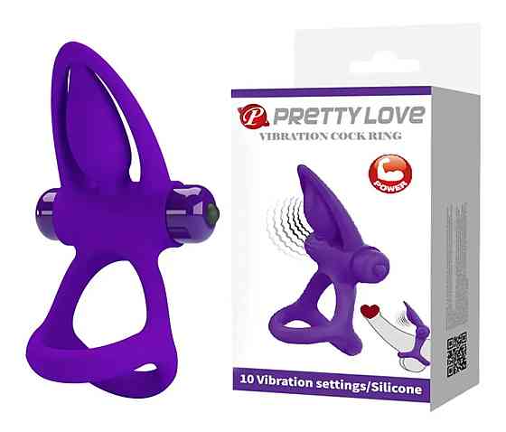 Эрекционное вибро кольцо Pretty Love - Vibration Cock Ring, 10 vibration functions, BI-210306 Sex Aura Киев
