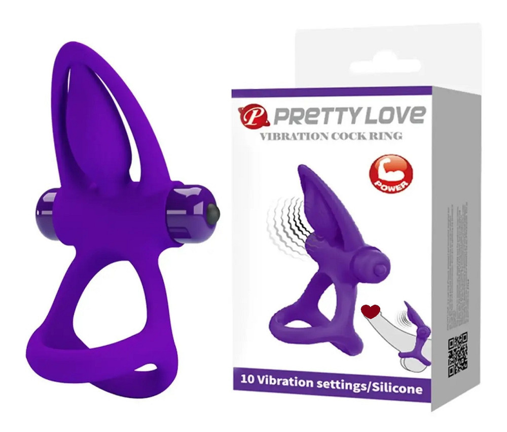 Эрекционное вибро кольцо Pretty Love - Vibration Cock Ring, 10 vibration functions, BI-210306 Sex Aura Киев - изображение 1
