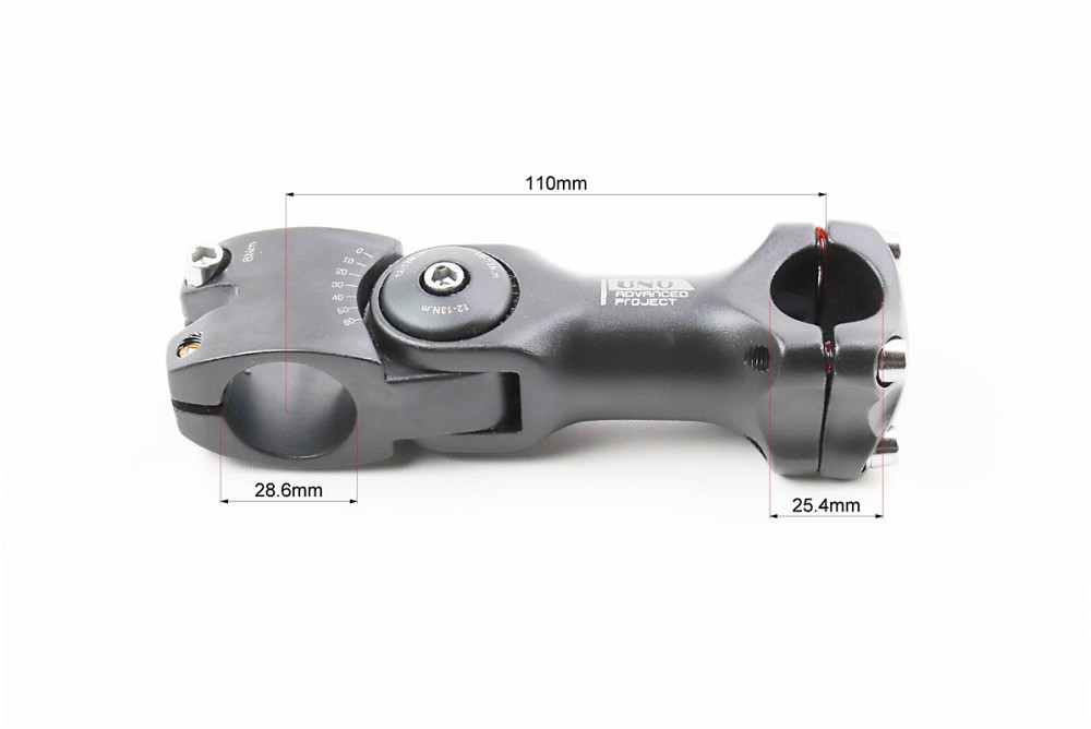 Винос керма MTB регульований 28,6x25,4х110мм, алюмінієвий, чорний AS-822 Київ - фото 2