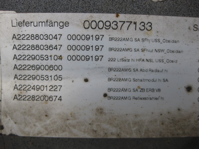 Mercedes-Benz  A2228851525 9197 Бампер задній чорний S-Class W222 AMG пакет Одеса - фото 10