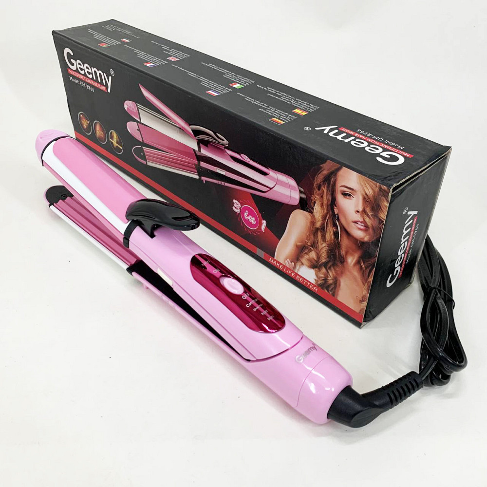 Широка праска для випрямлення волосся, Гофре плойка праска для волосся Плойка гофре випрямляч LA-57 Івано-Франківськ - фото 7