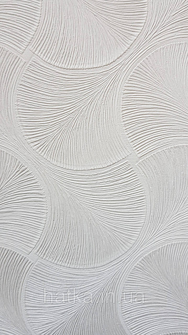 Шпалери вінілові на флізеліні AdaWall Omega1.06х10 геометрія 3д фігури напівкруги смуги білі 23201-1 Київ - фото 2
