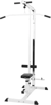 Тренажер Gorilla Sports Wyciąg Do Ćwiczeń Górny I Dolny Z Siedziskiem Biały Киев