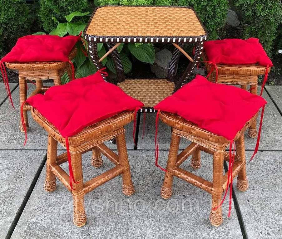 Мебель плетеная  из лозы с табуретками Киев - изображение 4