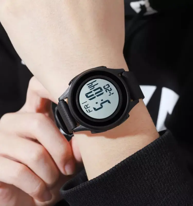 Чоловічий спортивний наручний годинник Skmei 1893 (Чорний з білим циферблатом) Вінниця - фото 5