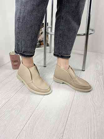 Daragani Жіночі черевики з натуральної шкіри бежеві демісезонні весна-осінь р. 36, 39 (3158) / Коломия