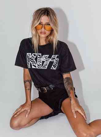 Футболка женская с принтом  42 Черная 2664083272 Днепр