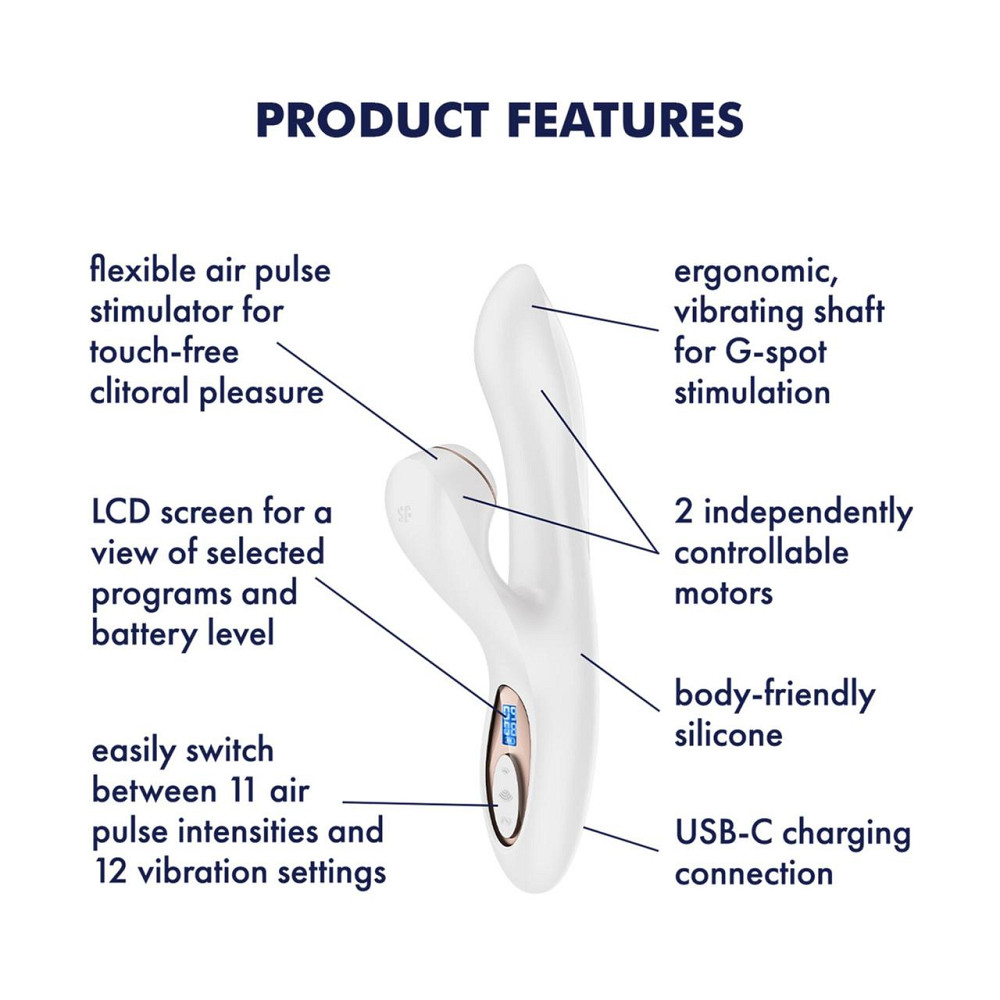 Вакуумний вібратор-кролик Satisfyer Pro+ G-Spot Generation 2 White Sex Aura Київ - фото 6