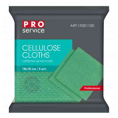 Салфетки для уборки PRO service Professional целлюлозные Зеленые 5 шт. (4823071625516) Винница